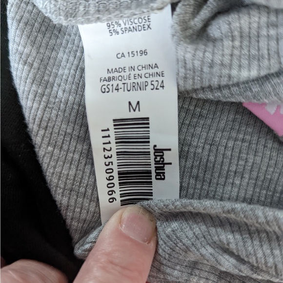 ❤️ 3/$25 Joshua Perets grey love heart tank top cropped length summer lounge - Picture 6 of 6